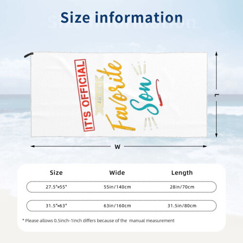 Toalha de praia de microfibra, macia, para banho, 76 x 152 cm (30 x 60 polegadas). 1
