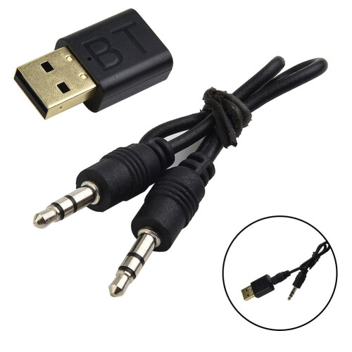 Bluetooth 5.0 lydsendermottaker USB 3.5mm aux 1