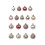Christmas Tree Balls Light Gold 4 cm and 6 cm 34 pcs 2