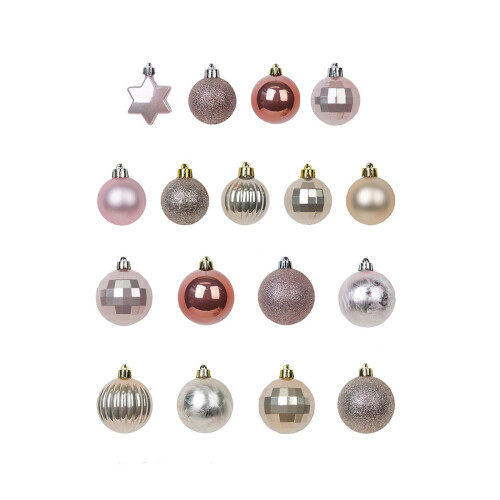 Christmas Tree Balls Light Gold 4 cm and 6 cm 34 pcs 1