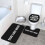 Badrumsmatta set halkfri 3-delad 61x43 cm 8