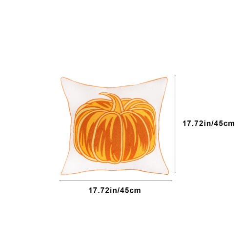 Broderade kuddar med Halloweenpumpa, 45x45 cm 2