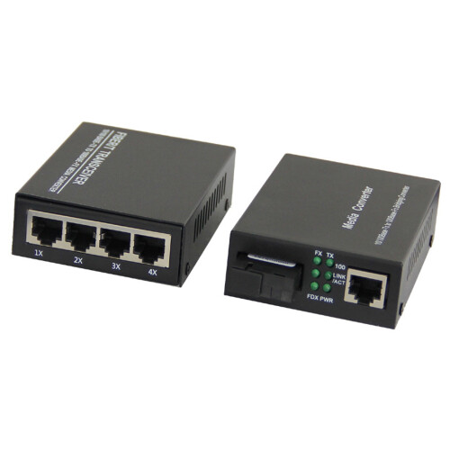 Hot-Swappable 10/100M Media Converter with Status LEDs 1