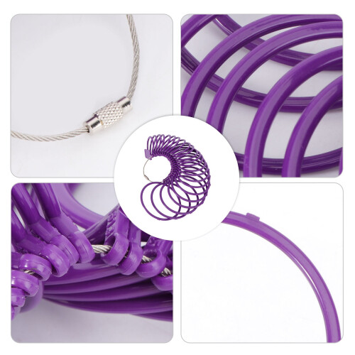 Jauge de taille de bracelet en plastique ajustable violette 2