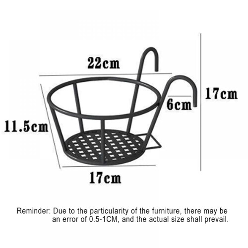 Iron Flower Pot Hanger for Balcony Railing 1