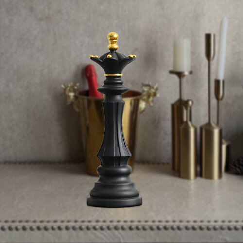 Chess King Queen Knight Statue Decoration Set 2