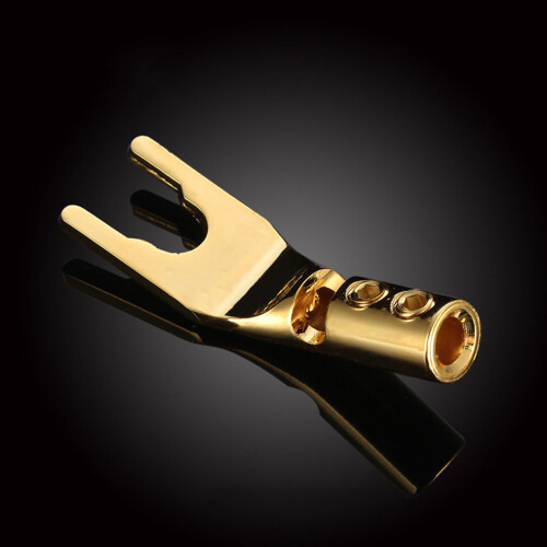 AURORA TRADE HiFi Y-Type Wire Connector Golden Plated