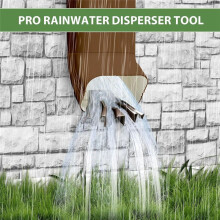 4 Szt. Gutter Downspout Diverter, Przedłużki Rynien Spustowych do Odprowadzania Wody Deszczowej, Czarny Rozdzielacz Rynien