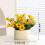 Bouquet di girasoli artificiali con steli gialli, 12 pezzi 3