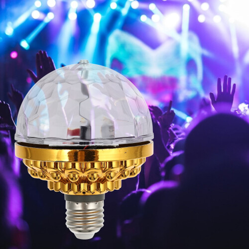 Ampoule LED dorée rotative pour éclairage de scène et de fête 1