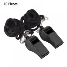 Professional Sports Whistle with Lanyard 10 Pack