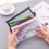 AURIGATE pencil case mesh zipper organizer 2 pcs 5
