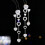 High-end zircon collarbone necklace and earrings set 1