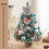 Mini tabletop Christmas tree with LED lights blue 23.6 inch 2