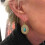 Turquoise earrings natural stone gold ear hooks 1