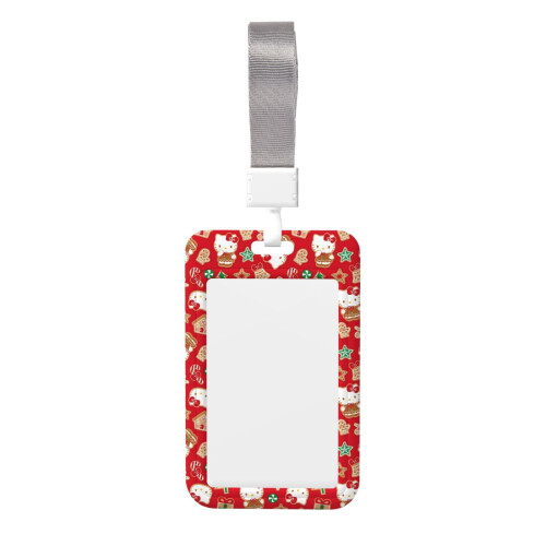 Porta badge natalizio Hello Kitty, verticale, 2,5x4