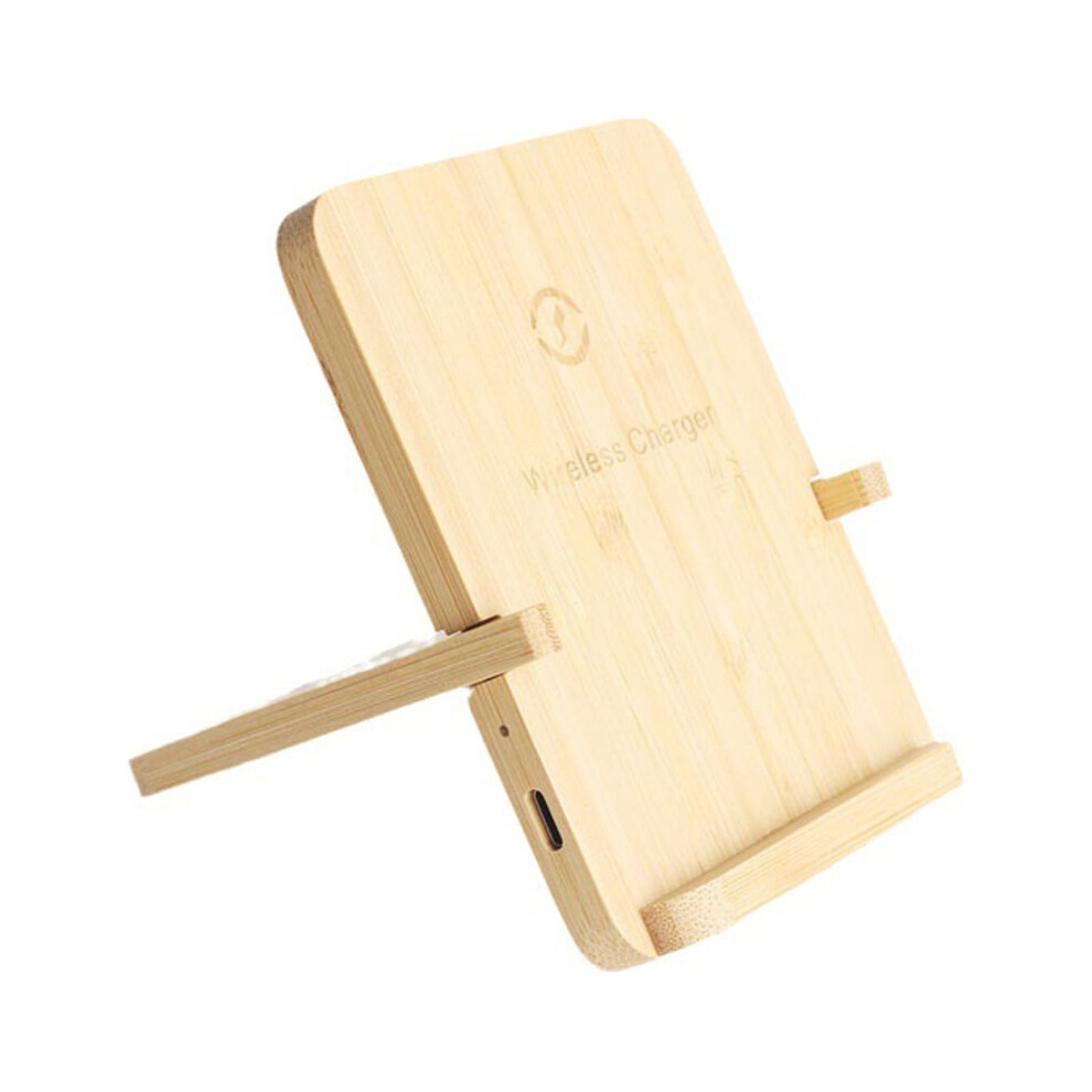 Wooden Iphone Wireless Charging Stand 15W Vertical Holder 969218270448