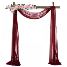 Wedding Arch Backdrop White Chiffon Curtain 1 Piece