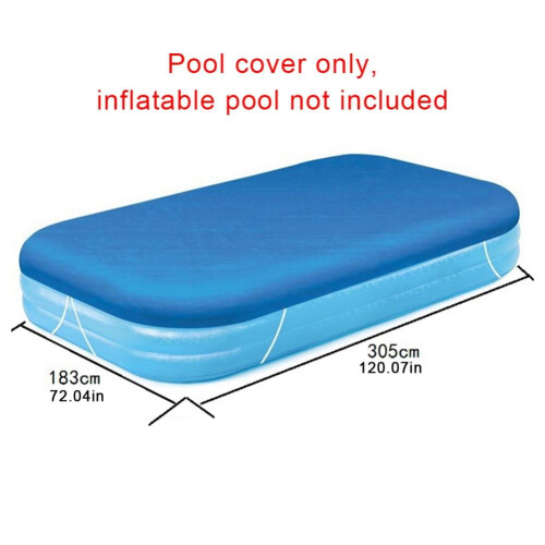 Rectangular inflatable pool cover for above ground pools