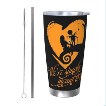 Cestovní hrnek Nightmare Before Christmas z nerezové oceli, 20 oz
