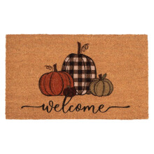 Zerbino in fibra di cocco Poaug con design autunnale a zucche, 45x76 cm (18x30 pollici)