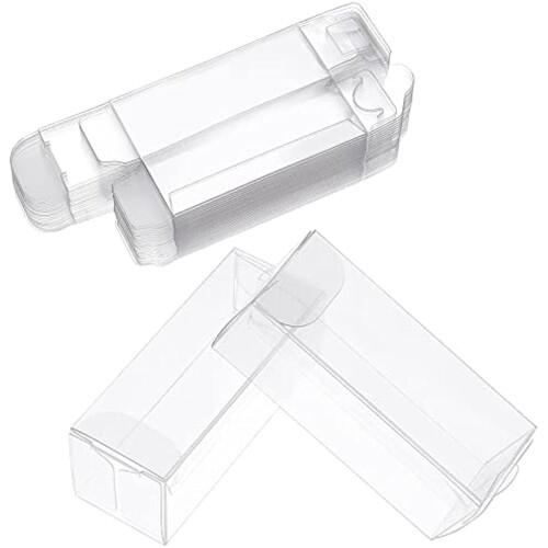 Διαφανή κουτιά καραμελών PVC 1,18x1,18x3,19 ίντσες, συσκευασία 30 τεμαχίων