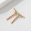 18K gold electroplated geometric earrings red 1