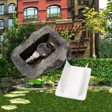 Caja de almacenamiento exterior impermeable Fake Rock Key Hider (1 unidad)