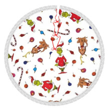 Jupe de sapin de Noël Grin-Ch 76 cm Décoration rustique pour les fêtes