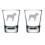 Borrelglaasjes Boston Terrier, set van 2, 50 ml. 1
