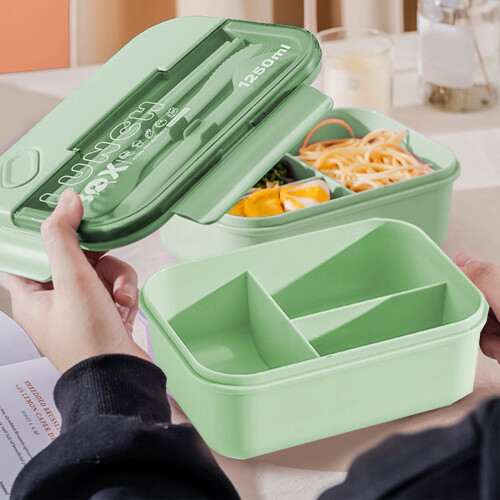 Boîte à lunch de Noël FloHua, compatible micro-ondes, 3 compartiments