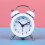 Classic double bell alarm clock white analog quartz 1