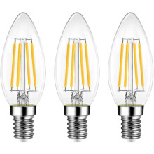 Ampoules LED E14 blanc chaud 2700K 600lm 6W (lot de 3)