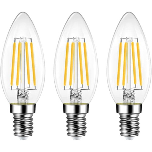 Ampoules LED E14 blanc chaud 2700K 600lm 6W (lot de 3)