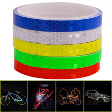 5pcs 8-Meter PVC Reflective Tape Bicycle Wheel Reflective Stickers Mountain Bike and Motorcycle Luminous Decorations
