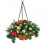 Artificial Christmas hanging basket with frosted pine cones 1