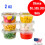 Bicchieri in plastica trasparente da 2 oz con coperchio, senza BPA 1