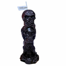 Halloween-kolmipäinen kynttilähahmo, goottilainen patsas, 3 kpl