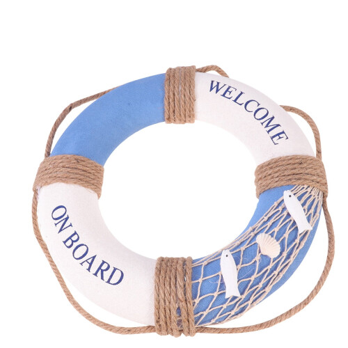 Διακόσμηση τοίχου Coastal Life Ring για βεράντα μπάνιου