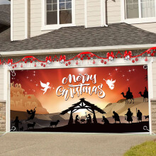 Toile de fond pour garage Halloween 240 x 180 cm