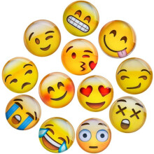 3D üveg hűtőmágnesek emoji szett 12 darabos
