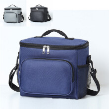 Quadratische, blaue Thermotasche für Lebensmittel mit großem Fassungsvermögen