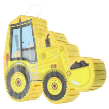 Ensemble de piñata en forme de camion de chantier et d'excavatrice