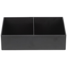 Soporte de plástico para condimentos de café con 2 compartimentos