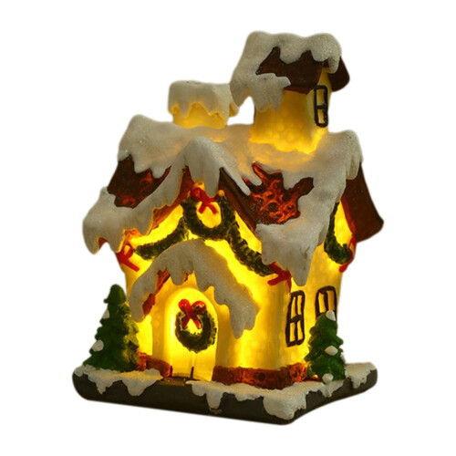 Kerstdorp huisje van hars, decoratie (1 stuk)