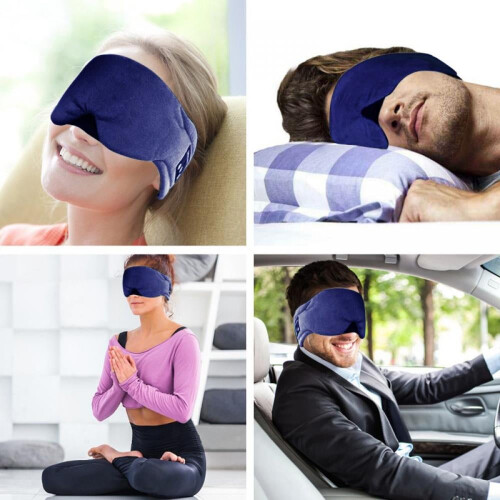 Prettyui Bluetooth 5.0 søvnmaske-øretelefoner med håndfri 2