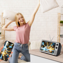 Cyber Monday Angebote 2024: Viflosae 12-Zoll-Handybildschirmverstärker, kompatibel mit Mobiltelefonen, tragbarer Mini-TV-Projektor für 3D-Videos