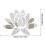 HANXIULIN 3D mirror wall sticker floral home decor 5