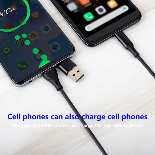 USB-C data cable dual-head 2-in-1 fast charging 60W 2