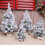 20 inch pre-lit flocked tabletop Christmas tree with burlap 8